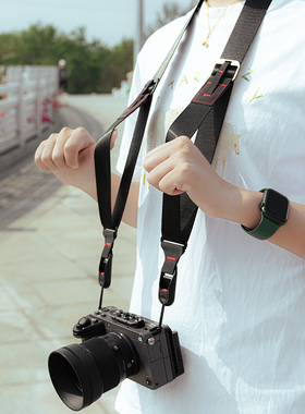 相机背带快拆斜挎减压Z9 R3 A7R3  GH6 1DX D810单反肩带微单挂脖