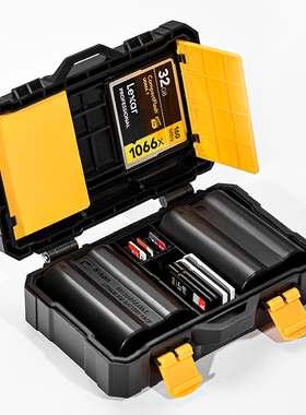 相机电池盒多功能CF XQD SD TF轻便工具箱手提便携内存卡收纳盒