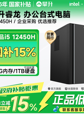 【国补以旧换新政府补贴15%】攀升兄弟i5 12400升12450H专业办公电脑主机台式办公游戏设计DIY组装电脑整机