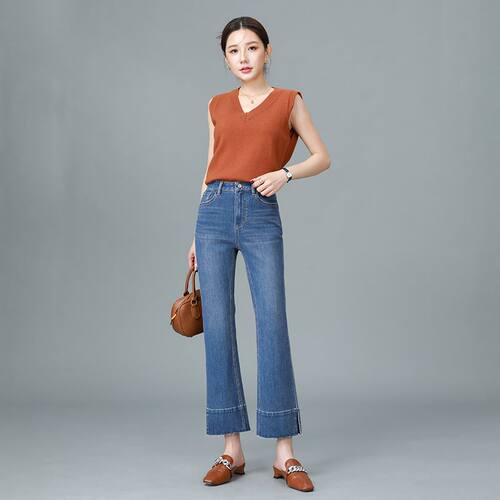小魔鱼微喇牛仔裤女春夏新款