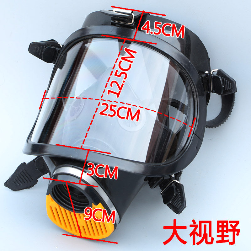 大视野硅胶防毒面具防护氰化物一氧化碳全面罩喷漆化工 防雾包邮