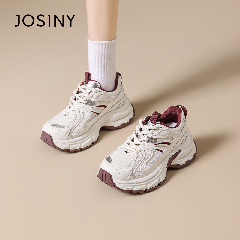 卓诗尼2025秋季新款厚底老爹鞋时尚舒适百搭休闲鞋潮流运动鞋