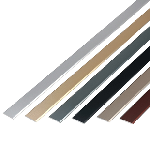金属平板铝合金地板压条背景墙装饰条一字型压条收边条纯平压线条