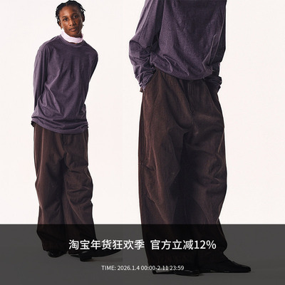 MANUFACTURE 水洗棉质伞兵长裤