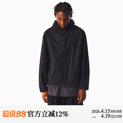 MANUFACTURE 格纹连帽拉链衬衫