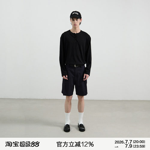 MANUFACTURE 棉麻膝上短裤