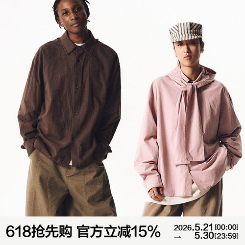 MANUFACTURE 可拆卸连帽衬衫
