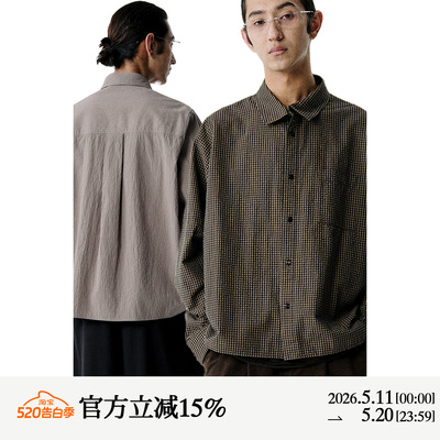 MANUFACTURE  泡泡纱叠领长袖衬衣