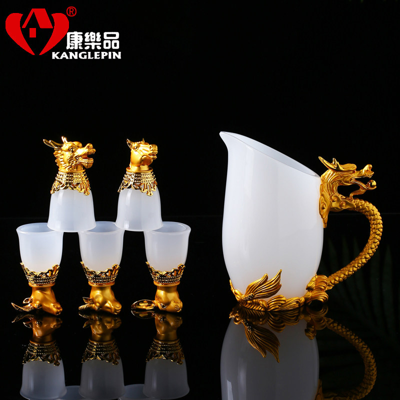康乐品琉璃十二生肖白酒杯分酒器创意烈酒杯酒壶家用酒盅酒具礼盒