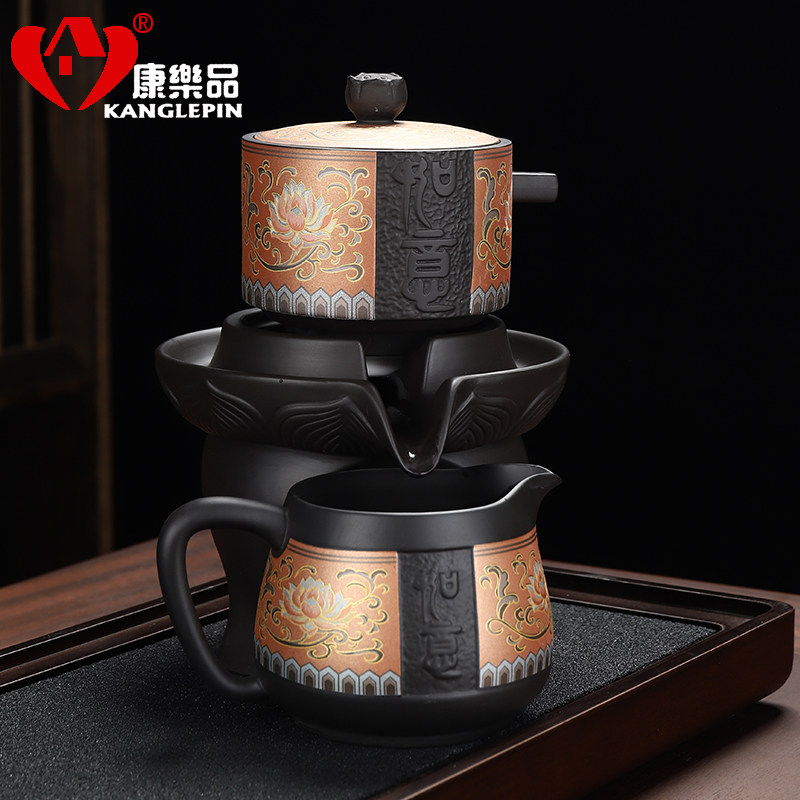 紫砂喝茶茶具三亩陶茶壶图片