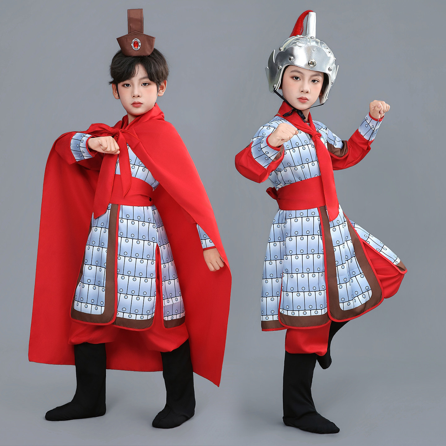 中国风男童将军演出服图片