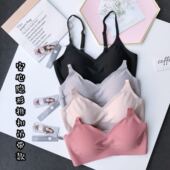 尚品无痕安心纯色小吊带女士内衣一片式 隐形搭扣文胸运动SP928