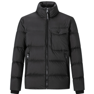 七匹狼短款羽绒服男士官方新款秋冬季加厚立领外套中年爸爸男装潮