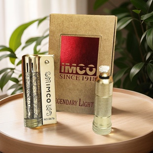 爱酷IMCO6600黄铜双面精雕唐草花打火机防风复古煤油机送男士礼物