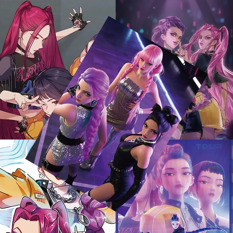 K-POP猎魔女团海报高清铜版纸