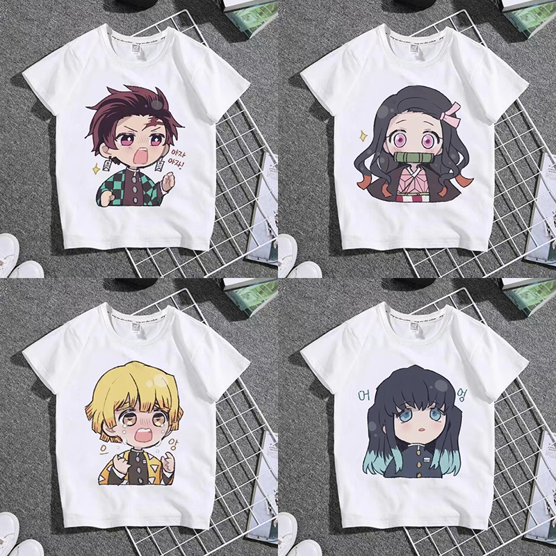 卡通鬼灭之刃儿童短袖t恤