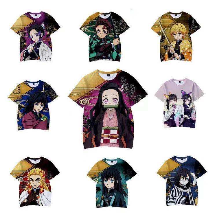日漫鬼灭之刃T恤卡通成人儿童蝴蝶忍祢豆子炭治郎3D数码印花短袖,模玩/动漫/周边/娃圈三坑/桌游,动漫T恤/鞋帽/服装,淘宝优惠券,粉丝福利购,淘宝优惠卷