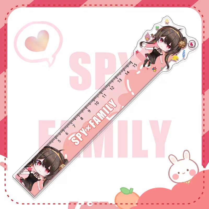 스파이 플레이 하우스 2D 주변 아크릴 눈금자 ANIYA 애니메이션 캠퍼스 주변 학교 용품 선물