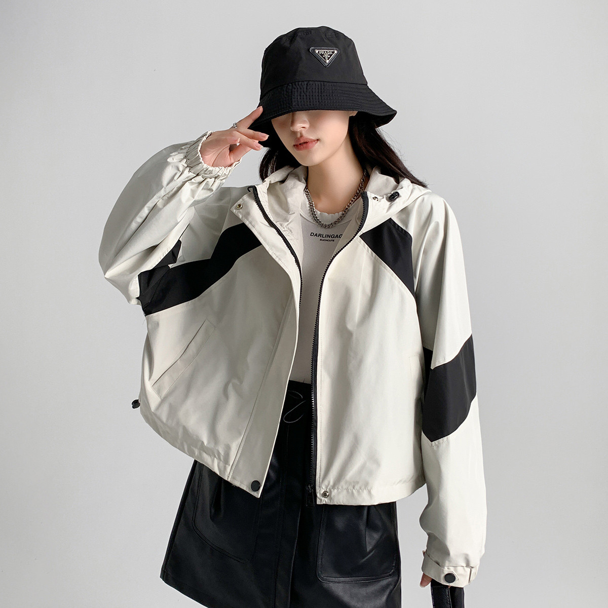 ONEMORE休闲常规拼色棒球服