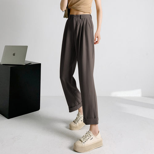 ONEMORE休闲风九分裤西装裤