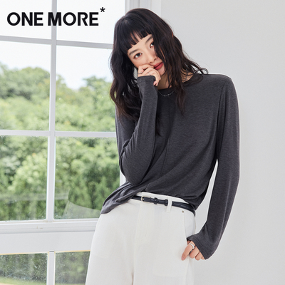 onemore天丝羊毛长袖T恤