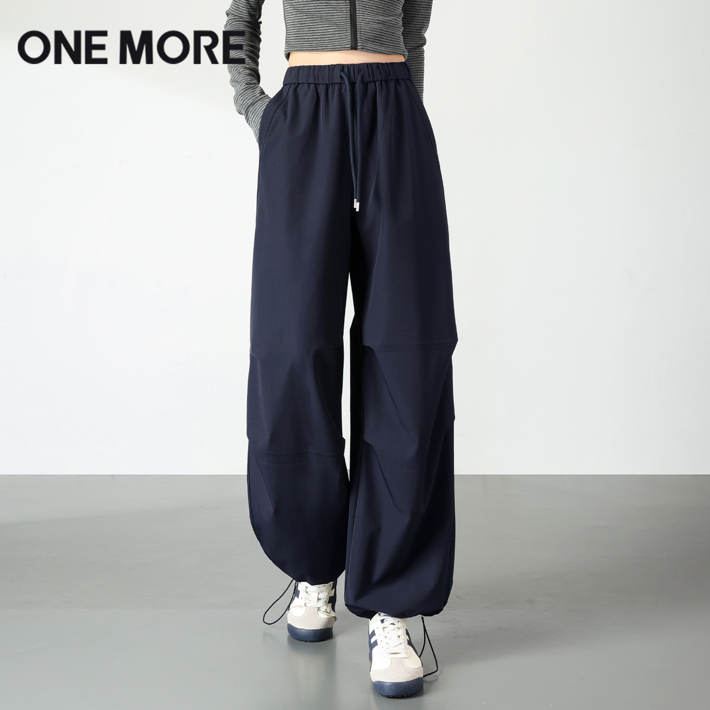 onemore阔腿伞兵裤子