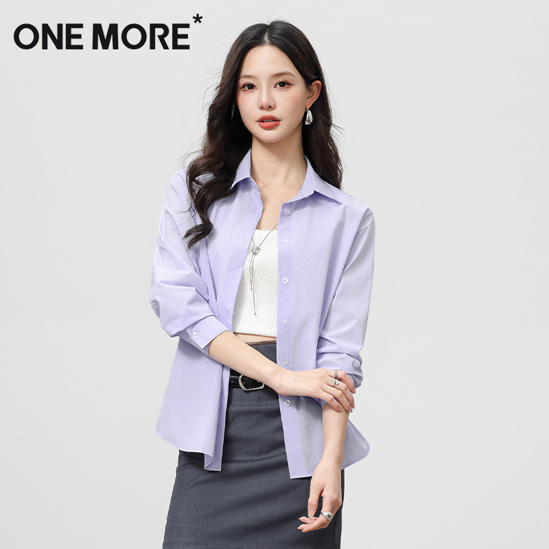 onemore长袖衬衣女2025新款