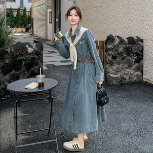 日常POLO领连衣裙A型长款 one 通勤长袖 新款 休闲女 more2026年春季