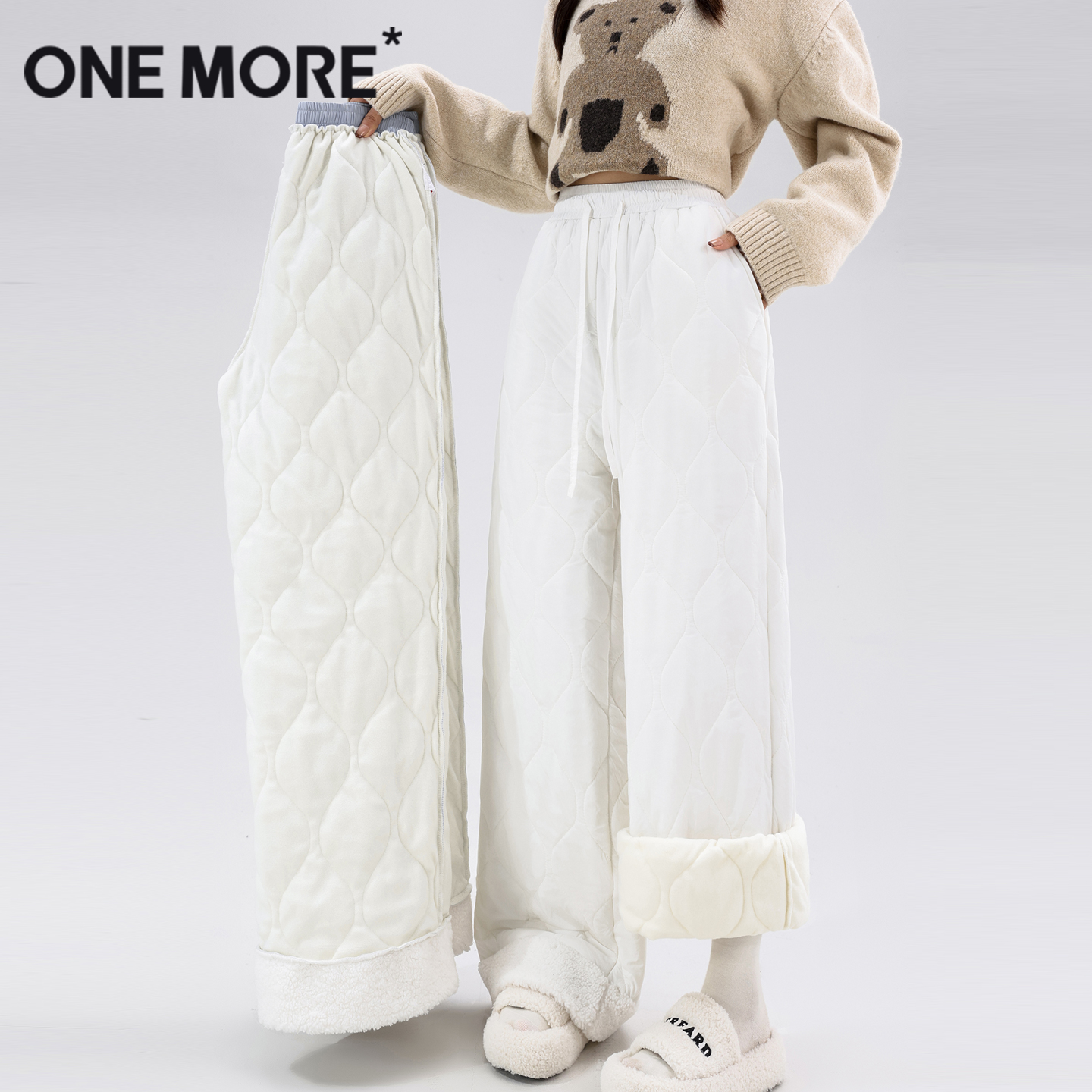 onemore加绒加厚棉裤
