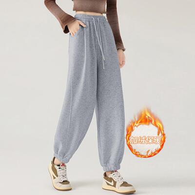 束脚裤onemore哈伦裤高腰加绒