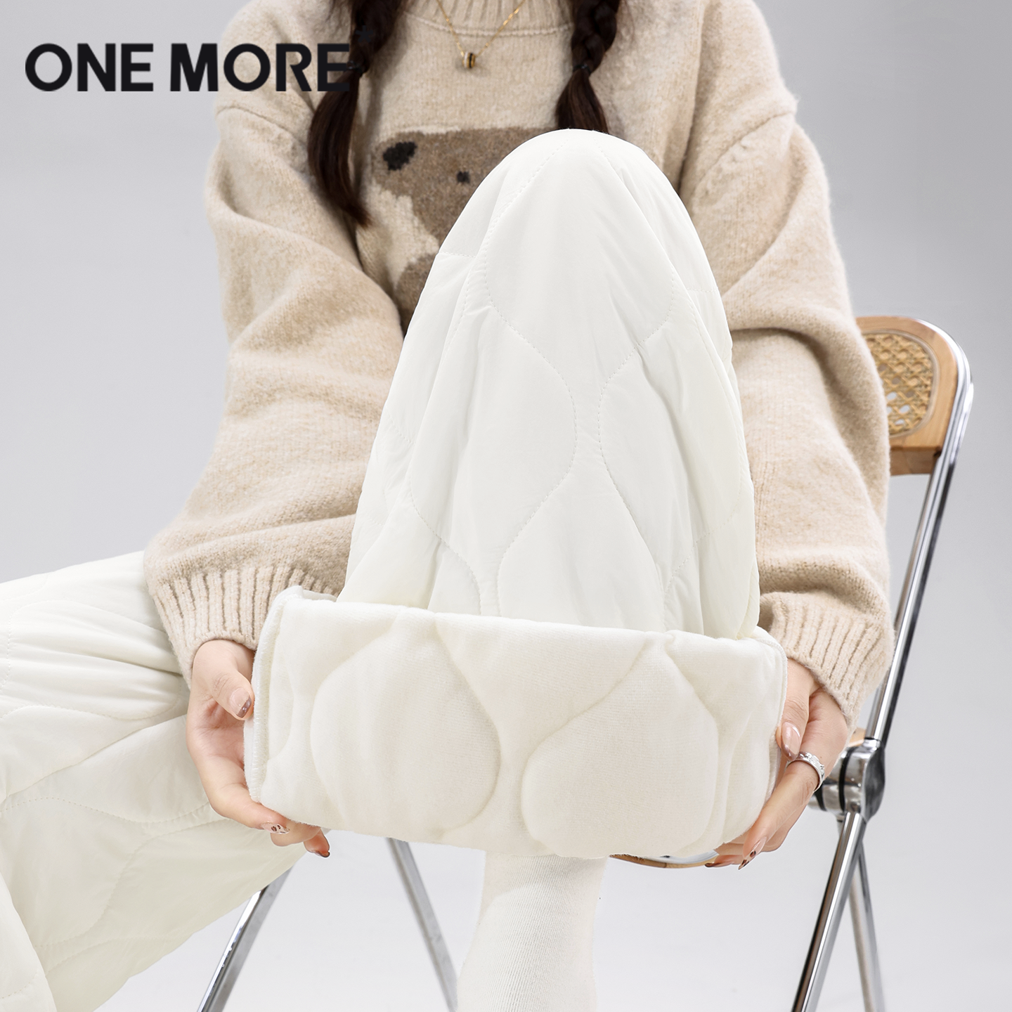 onemore加绒加厚棉裤