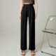 裤 one 冰丝拖地高腰垂感直筒裤 宽松休闲西装 more阔腿裤 2025薄款