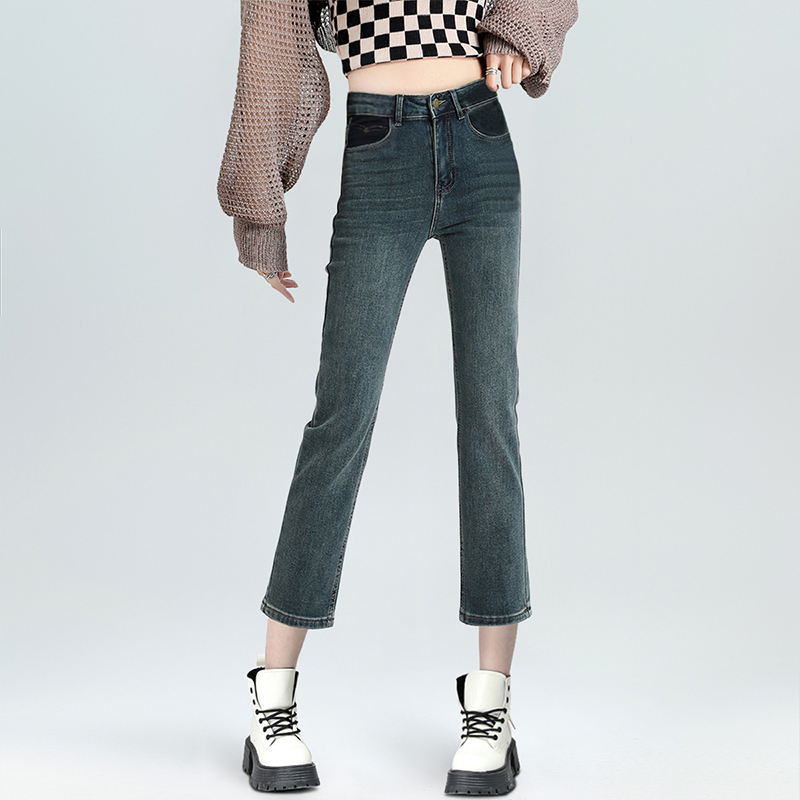 onemore直筒裤长裤水洗高腰