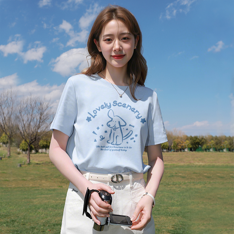 onemore纯棉短袖t恤女夏季新款