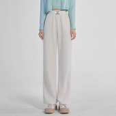 more2025年秋季 百搭休闲裤 高腰显瘦垂感时尚 one 简约阔腿长裤