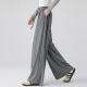 女2025早秋宽松垂感软糯拖地慵懒灰色裤 one more糯米直筒阔腿裤 子