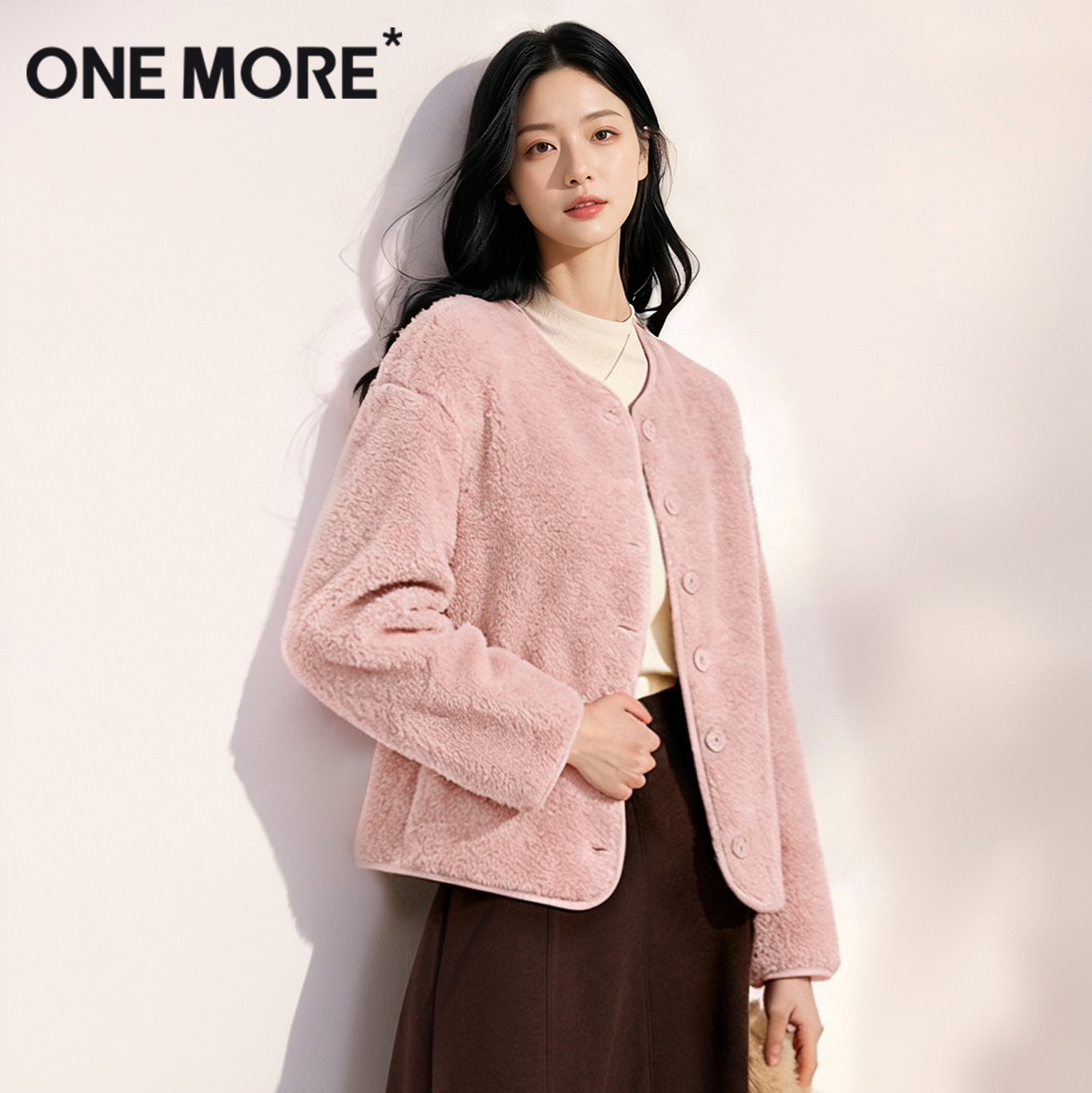onemore摇粒绒小香风外套