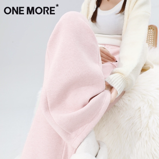 糯米裤 女士冬季 2025新款 直筒休闲裤 子Y one 浅粉色裤 more加绒卫裤