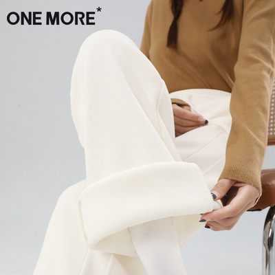 onemore慕斯绒阔腿裤