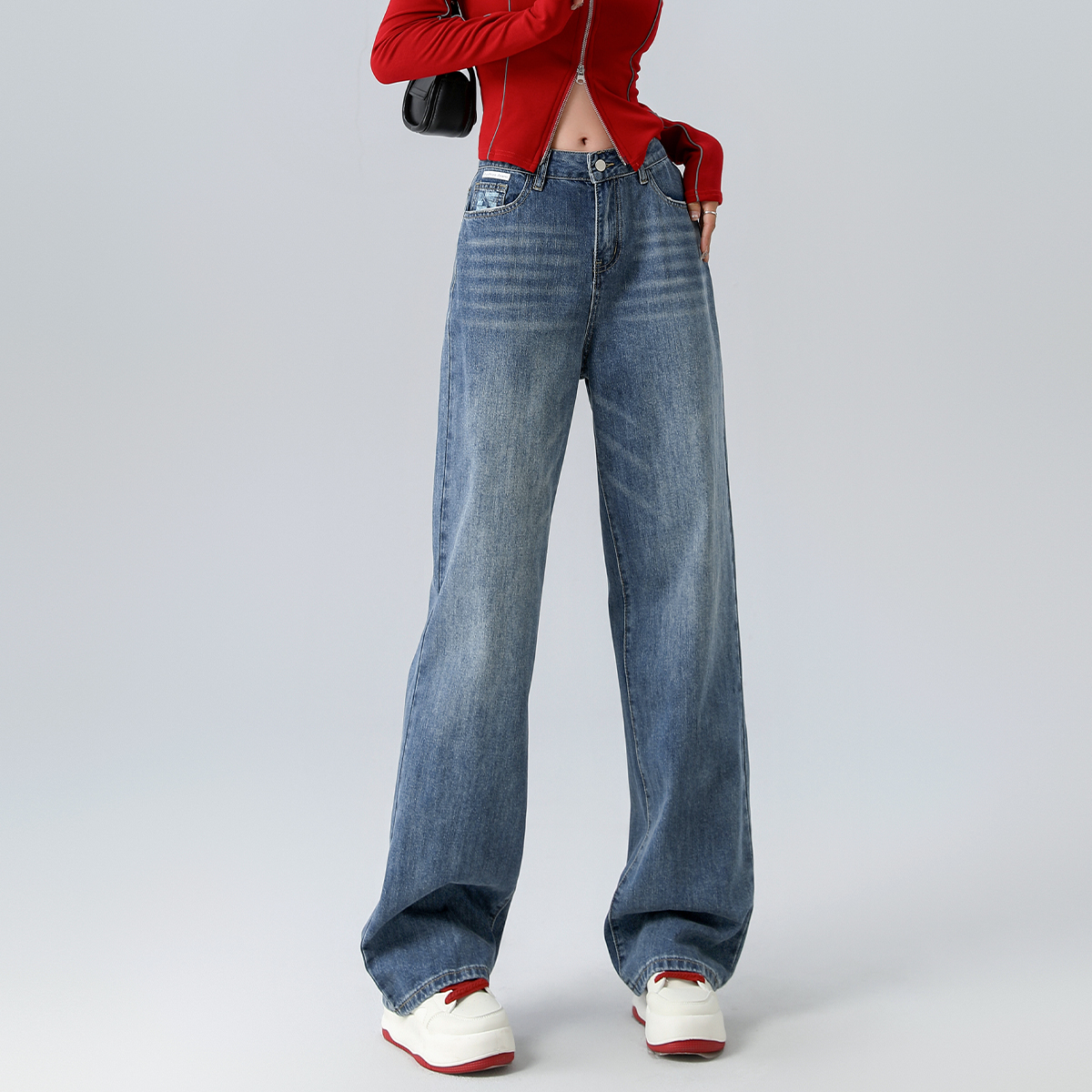 阔腿裤长裤2025新款高腰显瘦