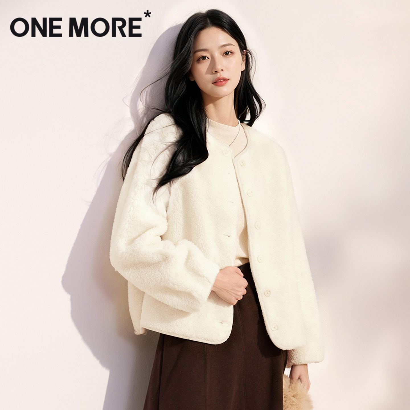 onemore摇粒绒小香风外套