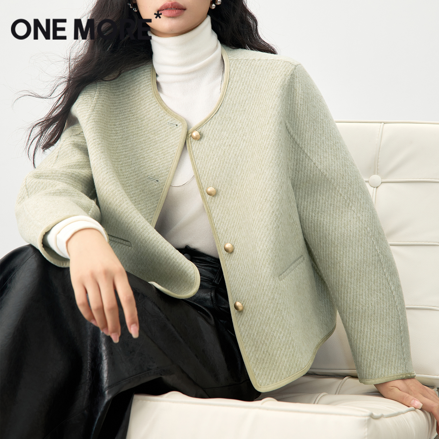 onemore高级双面呢外套