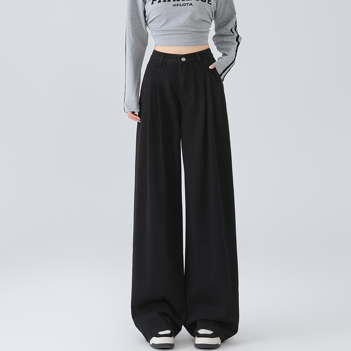 阔腿牛仔裤女2025新款宽松休闲