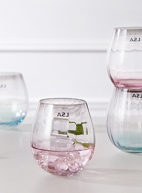 英国LSA DUSK进口水晶玻璃杯家用耐热彩色水杯创意女生可爱泡茶杯