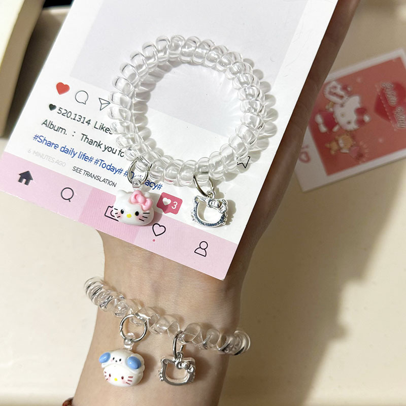 小皮筋送男朋友不勒手电话线发圈