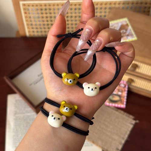 小皮筋送给男朋友不勒手发圈高弹力发绳可爱扎头绳女童发饰网红熊