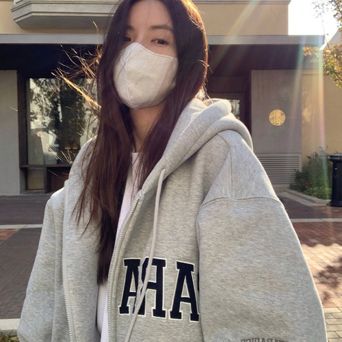 2-300斤胖mm特大码韩版宽松休闲开衫卫衣女秋冬加绒保暖情侣外套