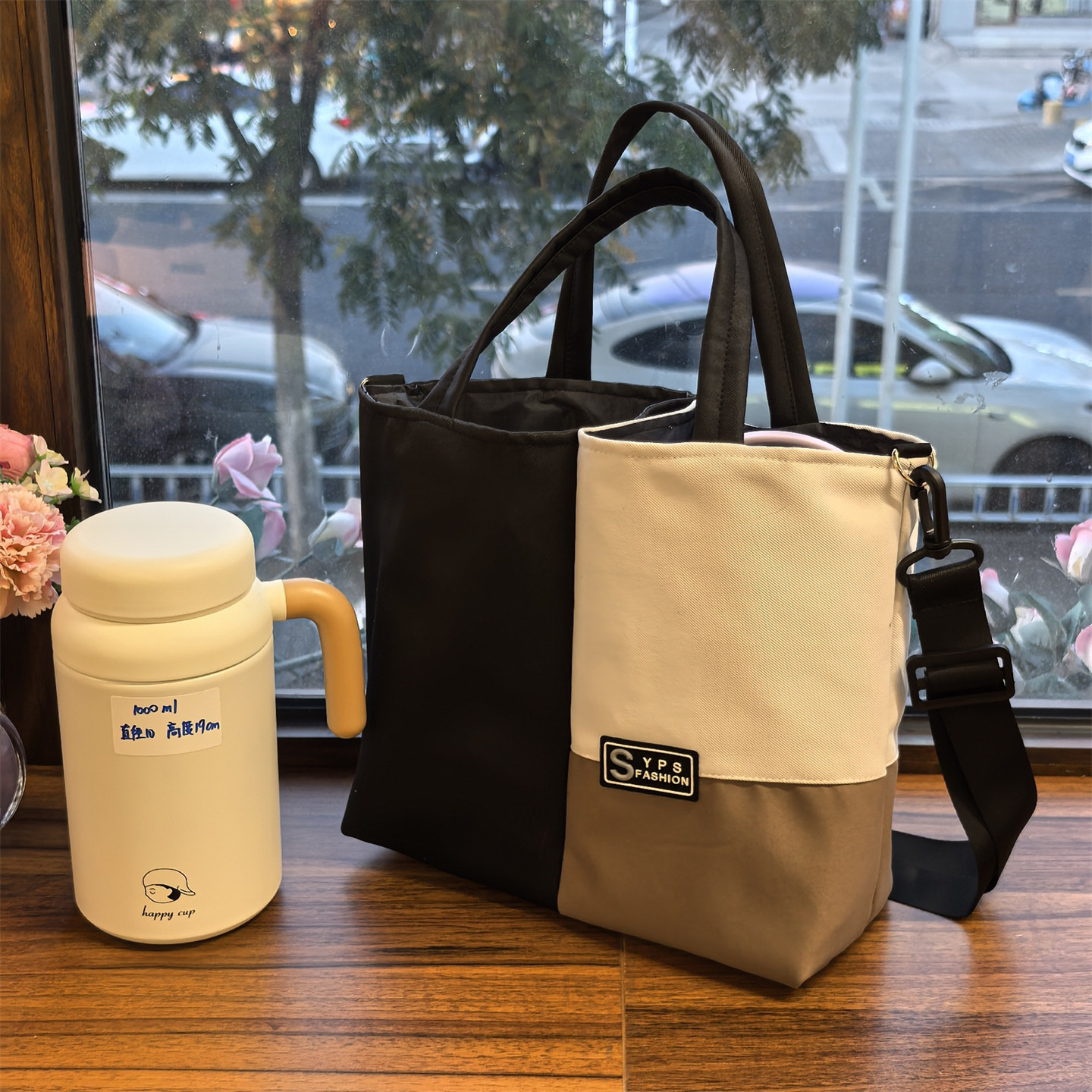 吨吨杯大号可斜挎杯套双杯位装水杯的袋子焖烧杯袋通勤上班族拎包,餐饮具,杯套,淘宝优惠券,粉丝福利购,淘宝优惠卷