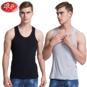 纯棉背心夏季 春秋打底衫 新款 莫代尔棉薄款 男背心运动汗衫 浪莎男士