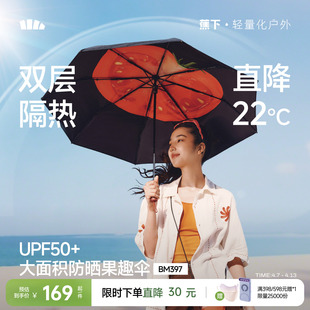春夏便携晴雨两用太阳伞遮阳伞 蕉下果趣防晒伞BM397防紫外线女款